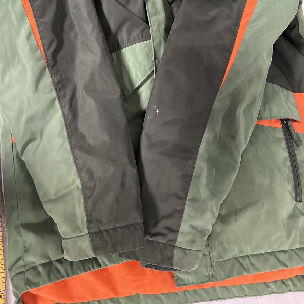 Lands End Kids Boys Jacket w/ Hood Green & Orange M 10/12 - Picture 11 of 11